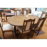 Good quality dining table & 6 chairs, possibly old