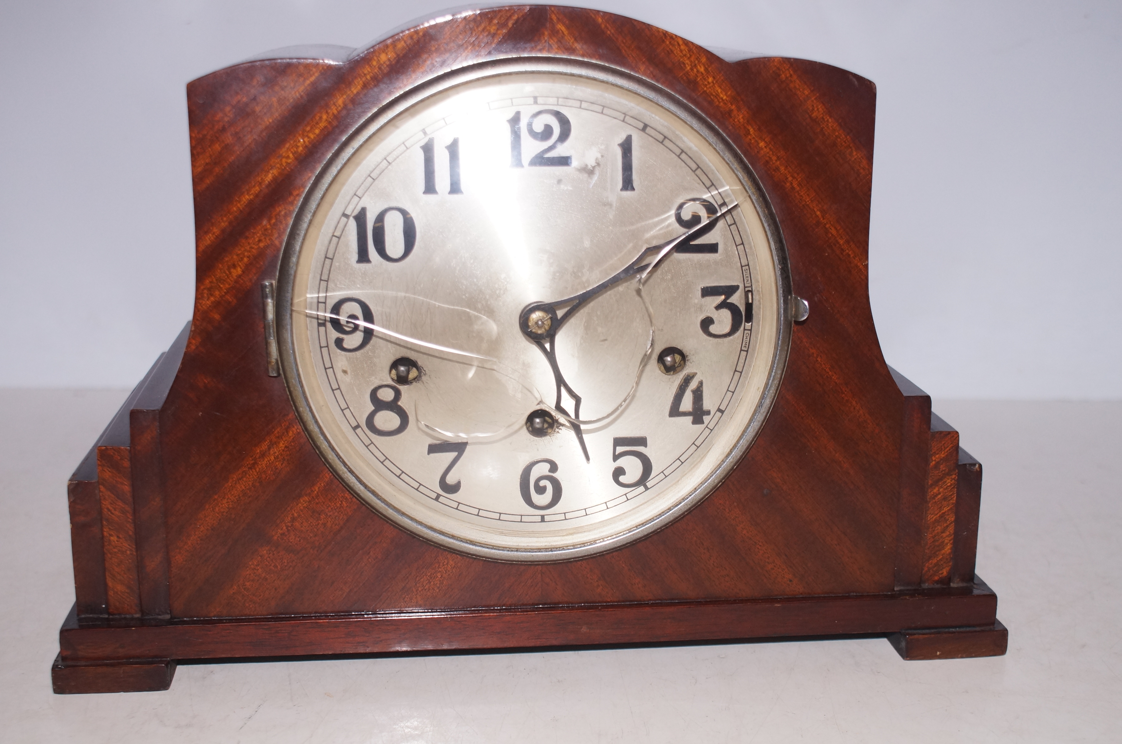 1930's mantle clock, glass A/F