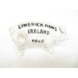 Cast iron butchers pig limerick hams money box