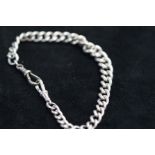 Silver double hook bracelet
