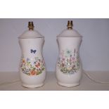 2 Aynsley table lamps Height 30 cm