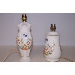 2 Aynsley table lamps Tallest 23 cm