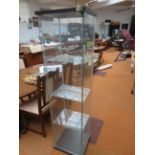 Glass display case Height 162 cm