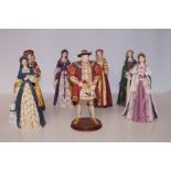 Regency fine arts Henry VIII & his 6 wives Height