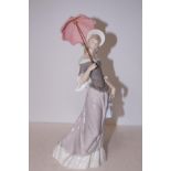 Lladro figurine with parasol Height 30 cm