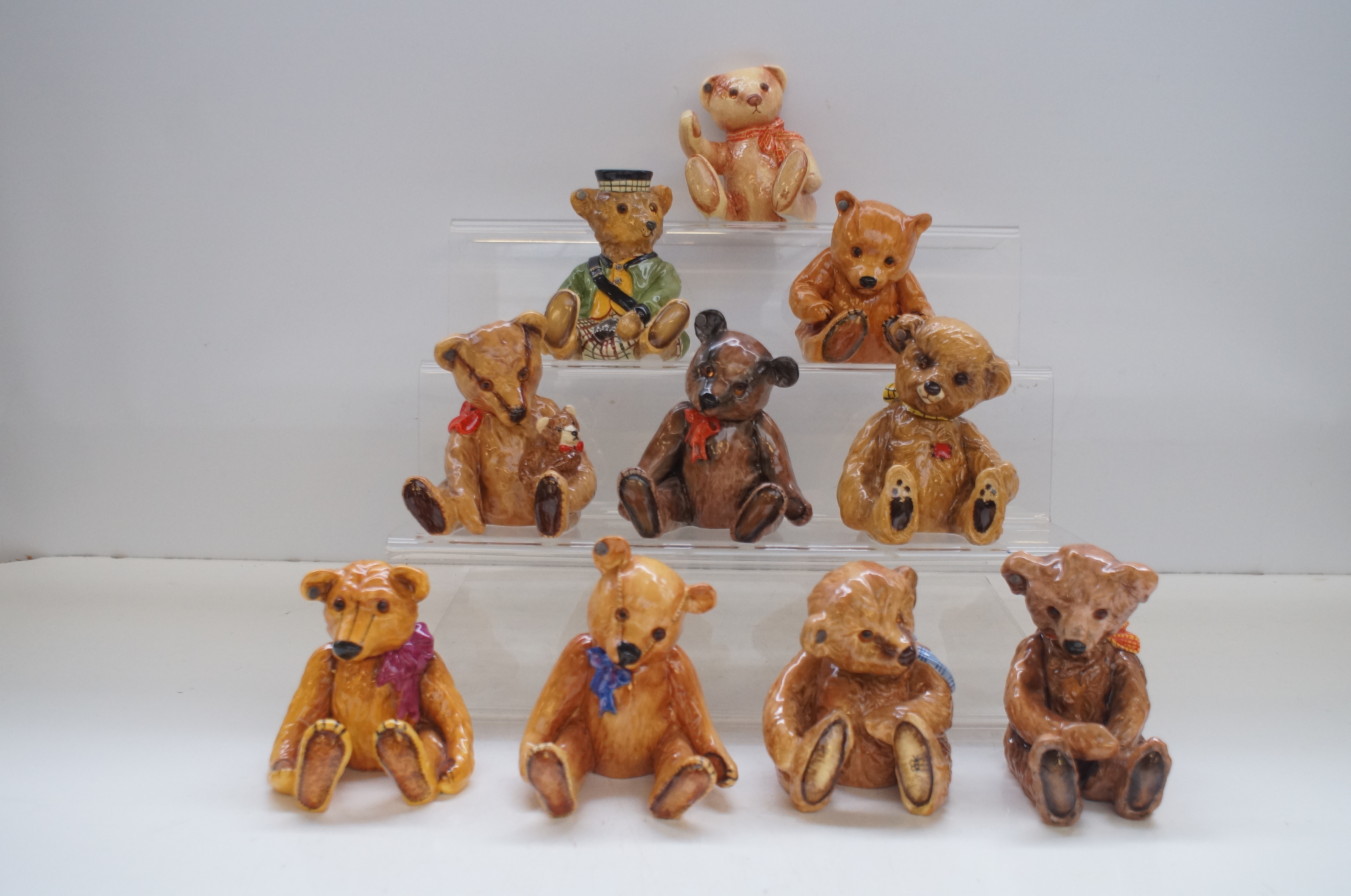 10 ceramic. Steiff style limited edition teddies