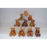 10 ceramic. Steiff style limited edition teddies