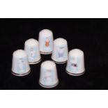 Royal Doulton rare 6 snowman thimbles