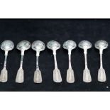 Set of 8 continental silver Victorian spoons, 1 A/