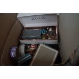 Large box of unsorted costume jewellery