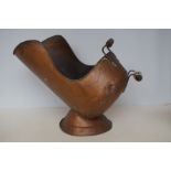 Copper coal scuttle