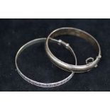 2 Silver bangles