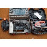 Black & Decker sander, BOSCH drill & 1 other sande