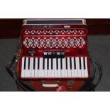 Stella 60 key Piano accordion in original case