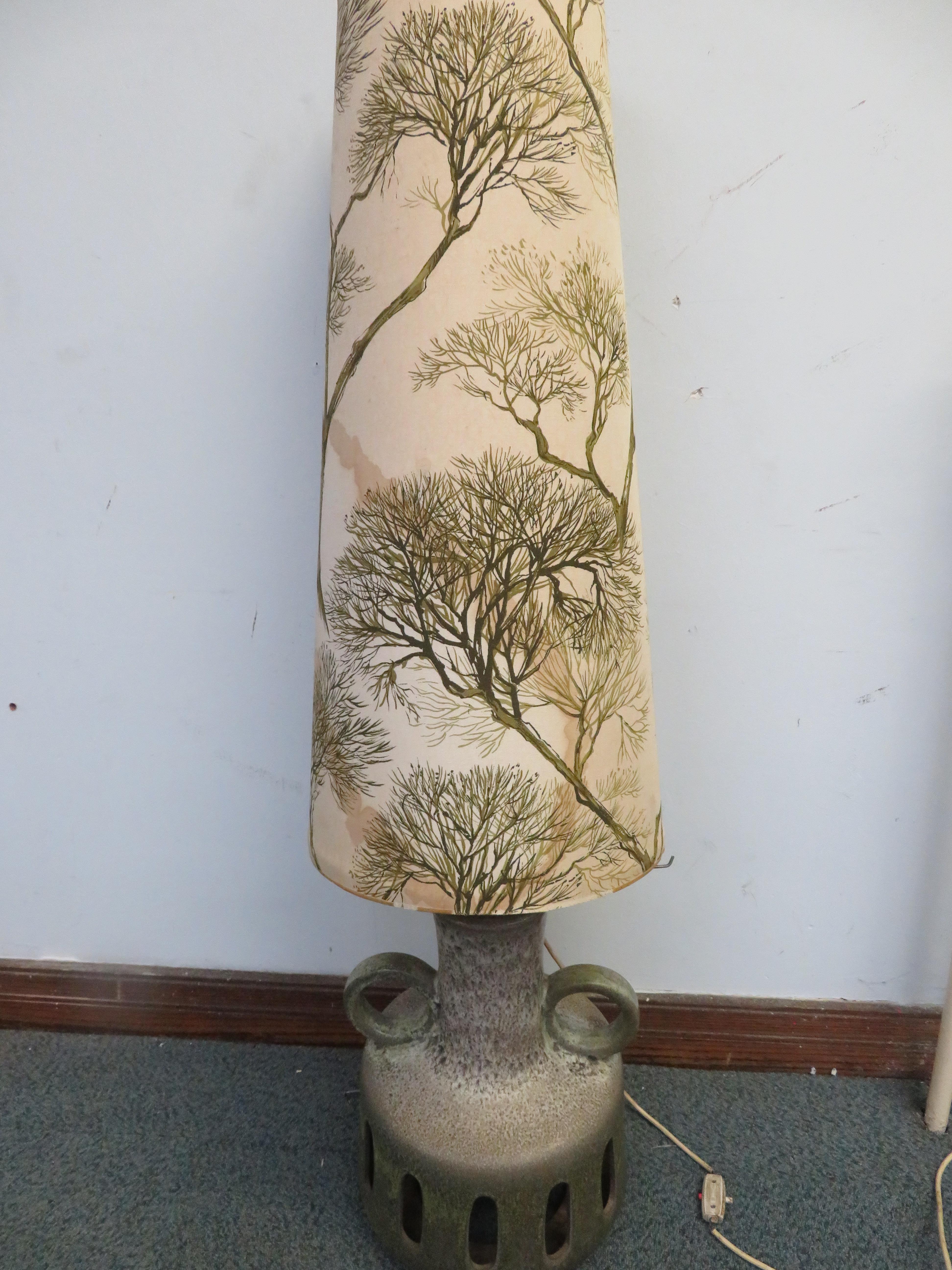 Very large west German lamp & shade Height 129 cm