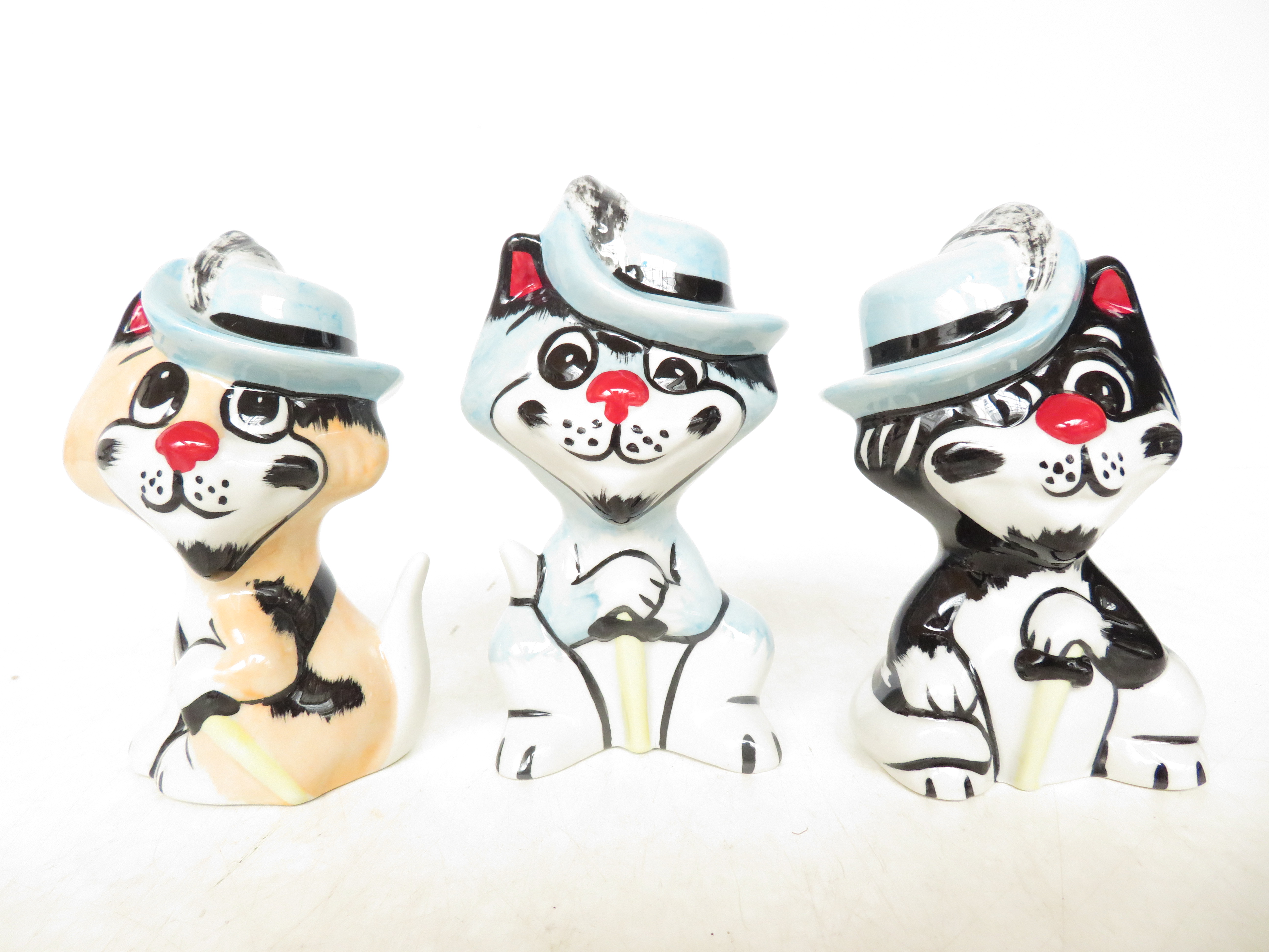 Lorna Bailey the 3 musketeer cats Height 14 cm