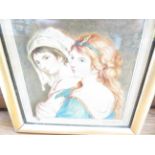 Framed watercolour portrait F L Cathcart 1817