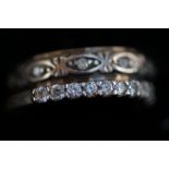 9ct gold and silver eternity ring together with a