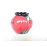 Moorcroft red rose vase Height 5 cm