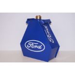 Blue ford petrol can