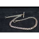 Silver 1/2 Albert chain & plated hook