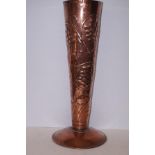 Arts & crafts copper stick stand Height 65 cm