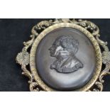 Oval Wedgwood black basalt plaque Beethoven Heigh