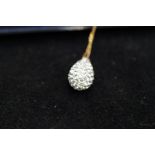 9ct Gold chain with Swarovski pear pendant
