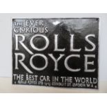 Rolls Royce aluminium sign