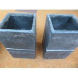 2x Stoneware planters