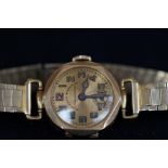 9ct Gold layland chronometer wristwatch