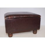 Leather & wood work box/footstool