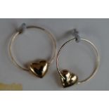 14ct Gold heart earrings
