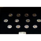 12x 9ct Gold proof coins, boxed with certs