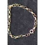 9ct Gold bracelet Weight 3.8g