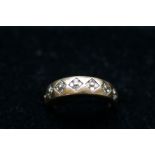 9ct gold ring set with diamonds