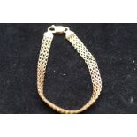 9ct Gold bracelet Weight 5g