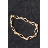 9ct Gold bracelet Weight 4.4g