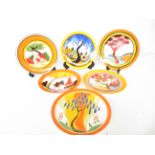 Clarice Cliff plates by Wedgwood, all with coa