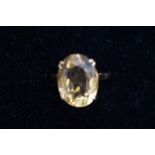 9ct Gold ring with citrine Size P