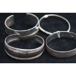 4 Silver bangles Weight 84g