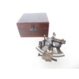 Boxed brass sextant Kelvin & Hughes