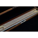 Rare vintage slide rule Albert Nester A-G maple bo