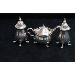 Silver cruet-mustard pot & liner Mappin & Webb, Bi