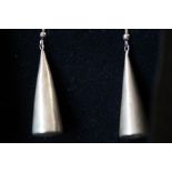 Silver drop earrings