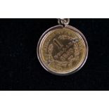 1850 dollar gold coin & mount