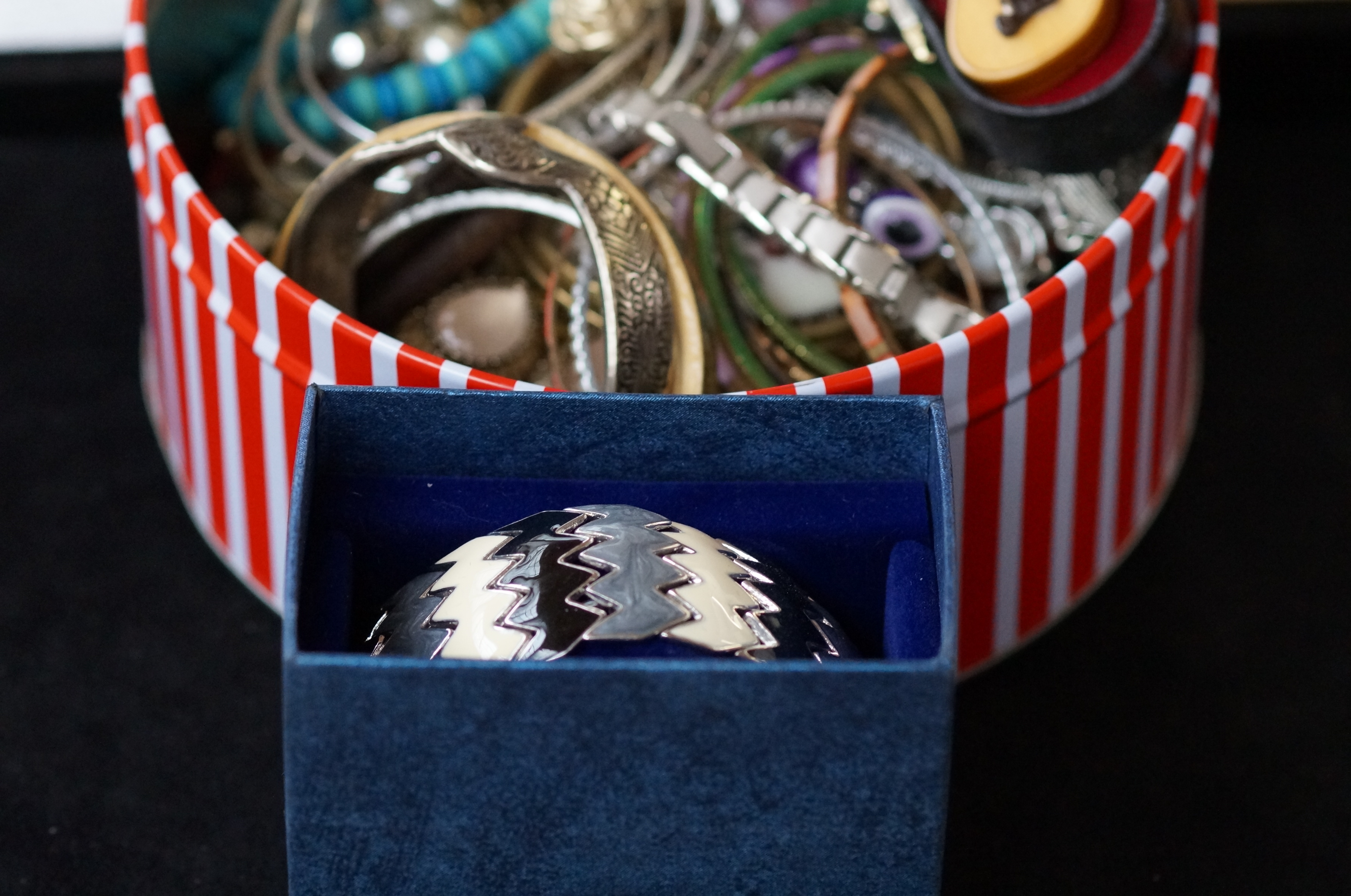 Box of costume jewellery