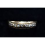 9ct Gold & diamond ring Size N