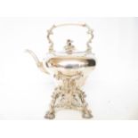 Silver plated kettle & stand with bone handle