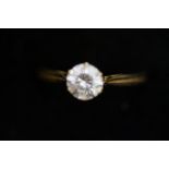 9ct Gold solitaire ring